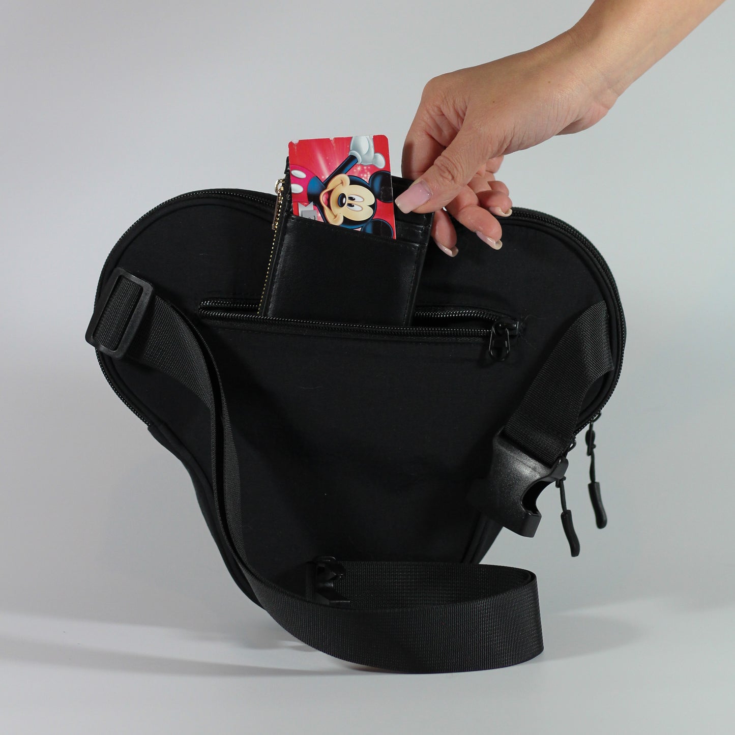 Magically Clear Cross Body Bag- Mouse Black