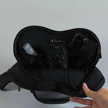 Magically Clear Cross Body Bag- Mouse Black