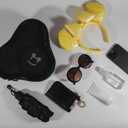 Magically Clear Cross Body Bag- Mouse Black